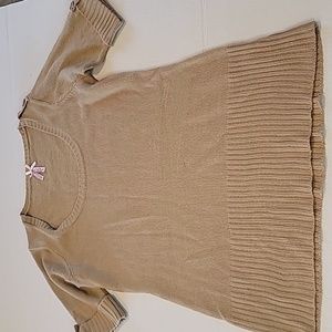 LONG sweater, deep round scoop neck (2X)